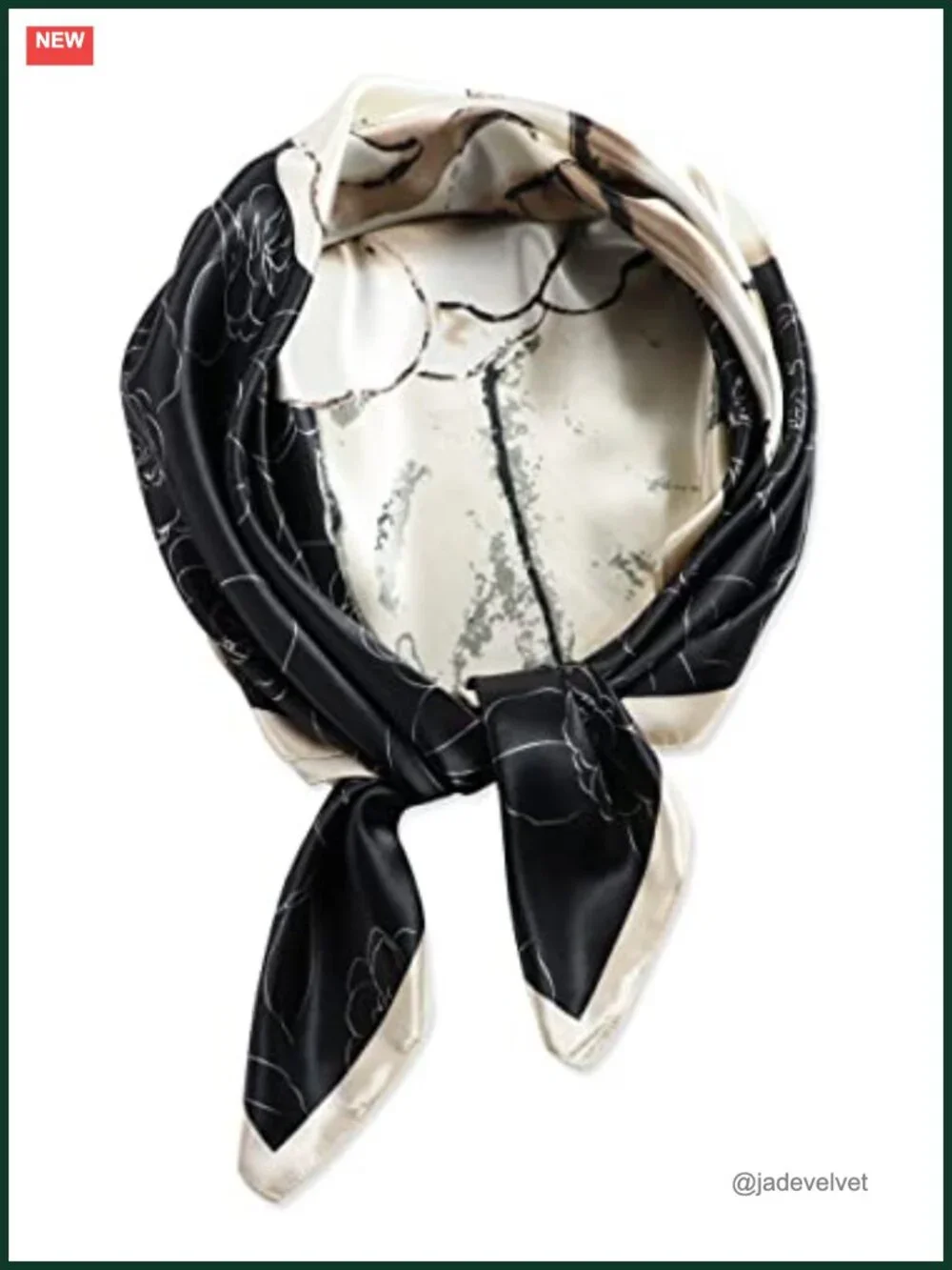 Satin Head Scarf for Women, 35x35 Square Silk Like Hair Scarf